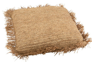 Coussin carré grand modèle en raphia