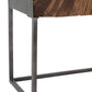 Armoire en bois naturel & métal noir