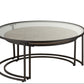 Set 2 Tables Gigognes Rondes métal & bois