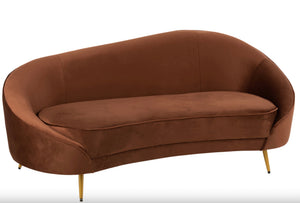 Sofa en velours & pieds en métal (3 Coloris)