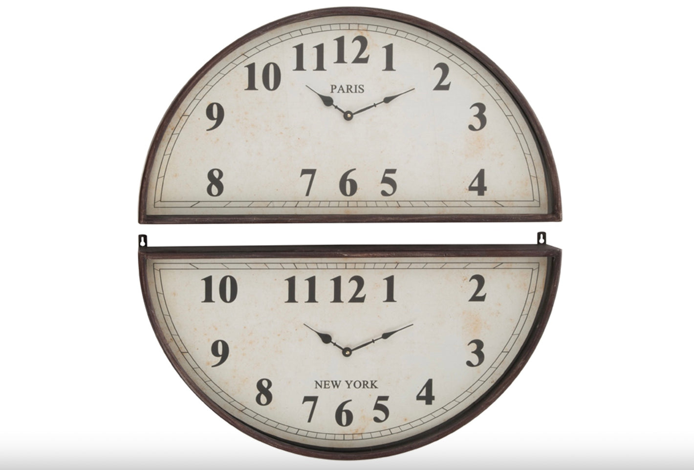 Horloge en 2 parties Paris New-York