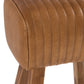 Tabouret de Bar en cuir & bois de manguier