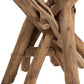 Table Ronde en bois naturel & verre