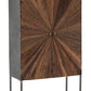 Armoire en bois naturel & métal noir