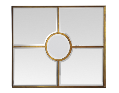 Miroir Fenêtre doré