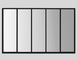 Miroir verrière 5 bandes 137 cm