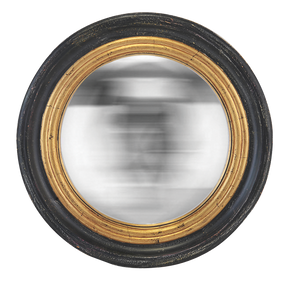 Miroir Sorcière Convexe noir et doré (2 Formats)